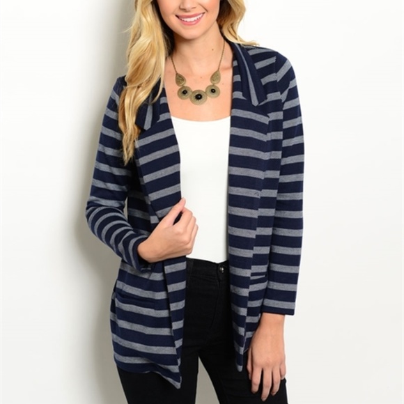 Jackets & Blazers - 3/$20 NEW Navy Striped Blazer